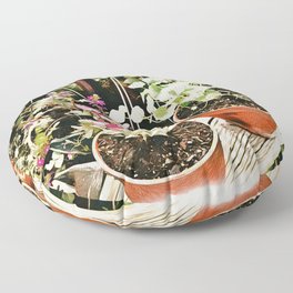 Potted Plants -Vintage Garden series Floor Pillow