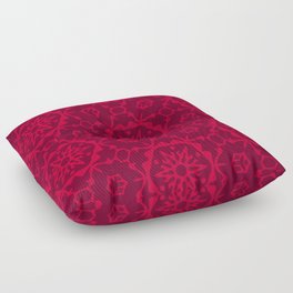 Red Persian Mosaic Floor Pillow