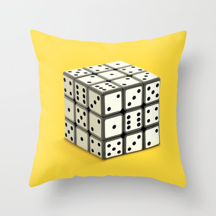 New Rubic Cube Throw Pillow