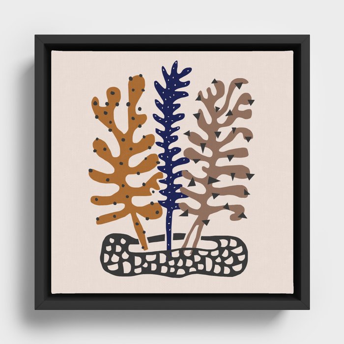 Plant Composition III Framed Canvas
