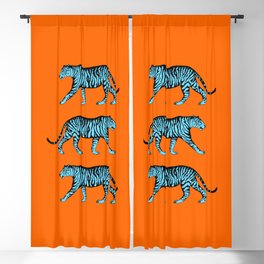 Waling Tiger Foraging 3D Blockout Photo Printing Curtains Draps Fabric Window 