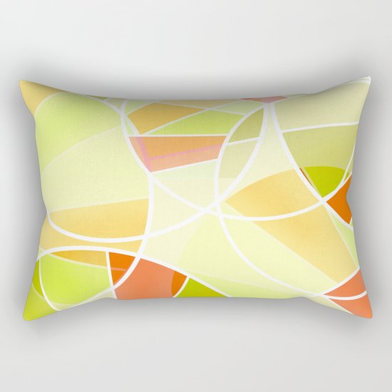 Yellow-red green summer pattern . Rectangular Pillow