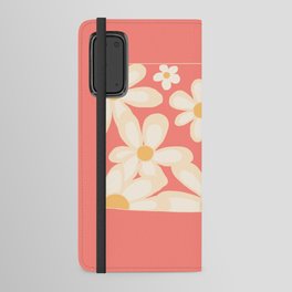 FlowerPower - Pink Colourful Retro Minimalistic Art Design Pattern Android Wallet Case