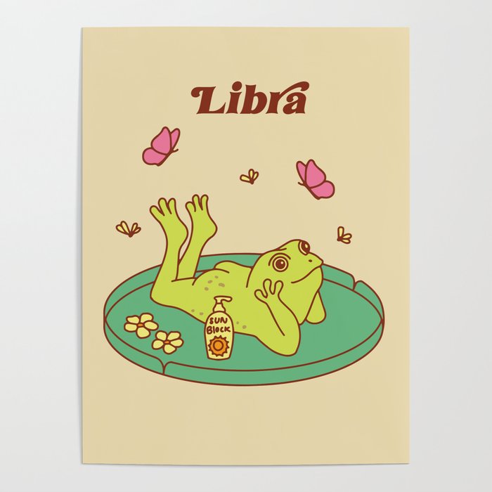Libra Frog Poster