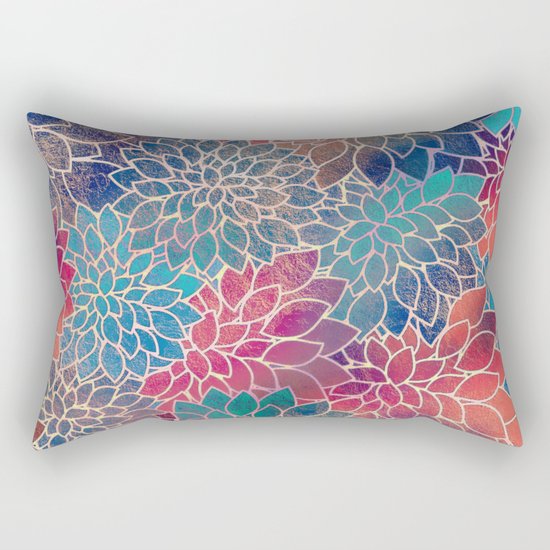 Floral Abstract 8 Rectangular Pillow