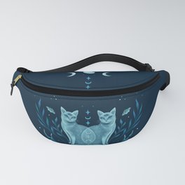 Symmetrical Two Cats Fanny Pack