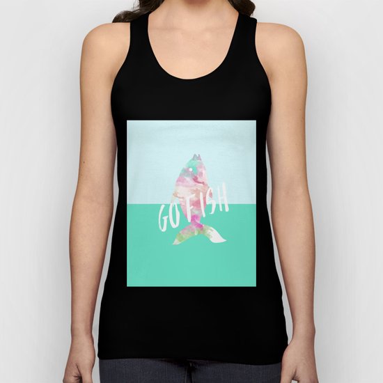 Go Fish With Quote #society6 Unisex Tank Top