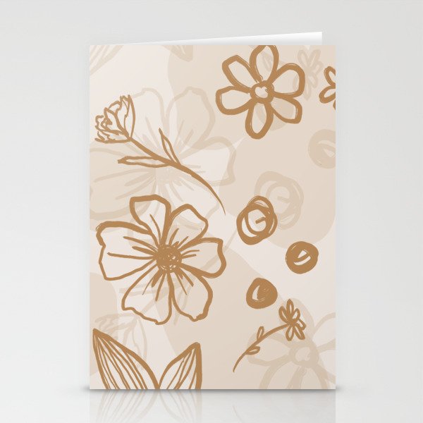 Abstract floral pattern Stationery Cards