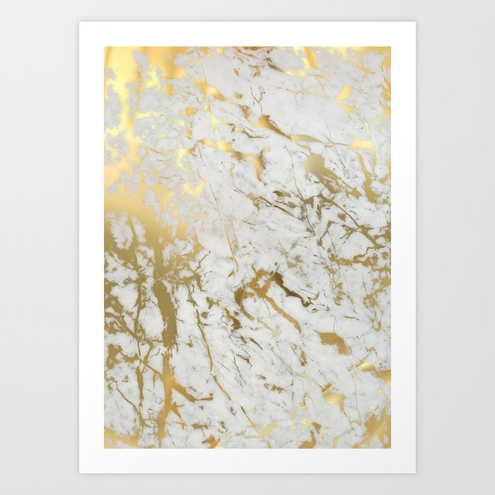 Gold marble Kunstdrucke