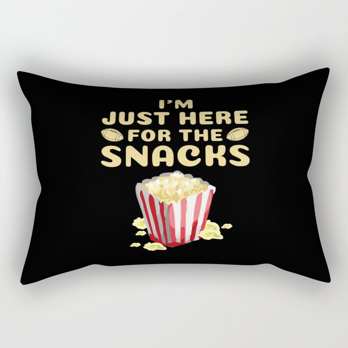 I'm just here for the snacks - American Football Rectangular Pillow