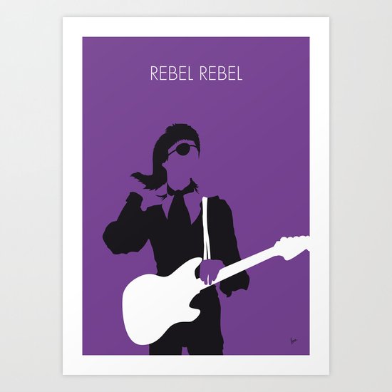 No031 MY BOWIE Minimal Music poster Art Print