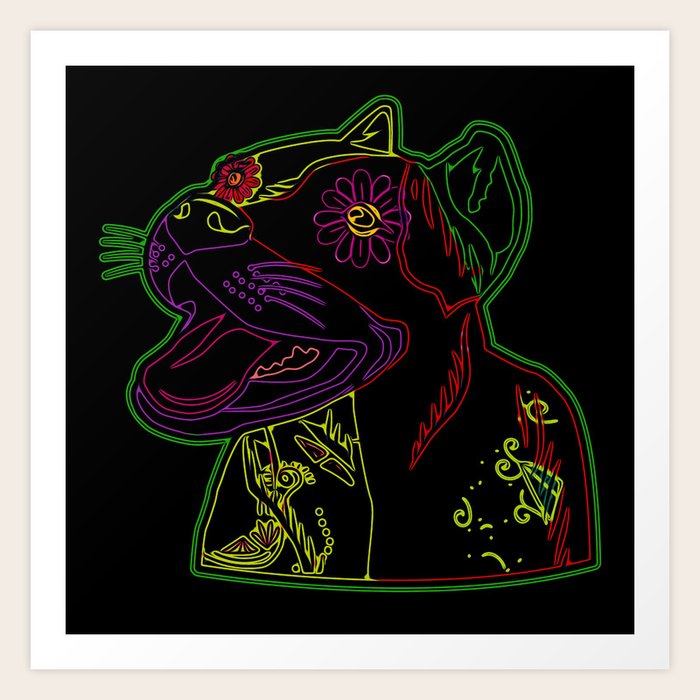 Abstract Art Pit Bull Dog Colorful Digitalart Gift Art Print By