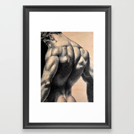 Grained 2 - NOODDOOD painting on wood Framed Art Print