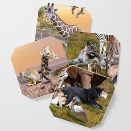 Desert African Animal Animals Group Scene Coaster