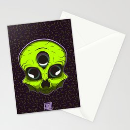 Alien Head Stationery Cards