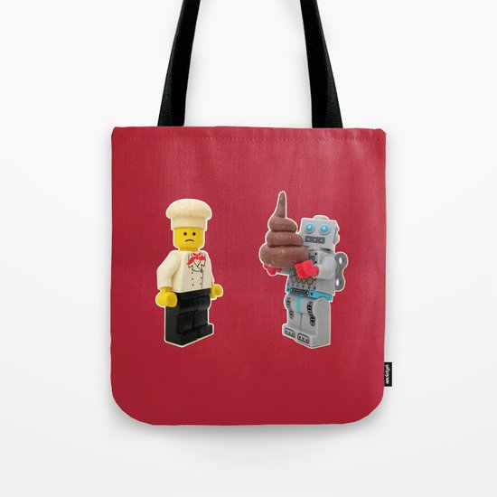 Lego cook & robot misunderstanding Tote Bag