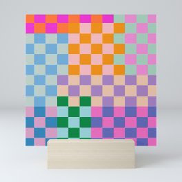 Checkerboard Collage Mini Art Print