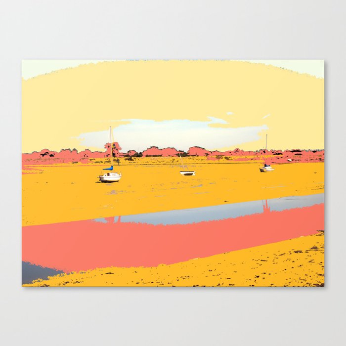 Boats on the Estuary Canvas Print