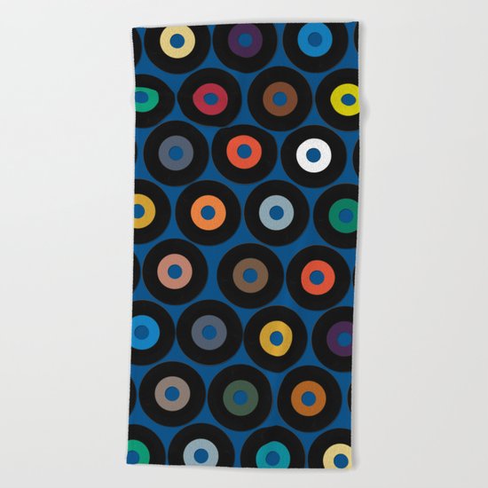 VINYL blue Beach Towel
