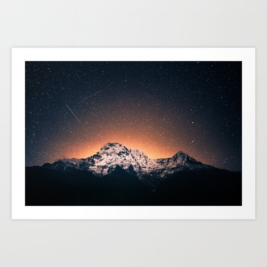 Magical Mountain #galaxy #photography Art Print