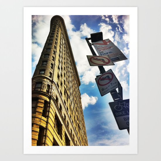 Looking Up At Flat Iron Art Print