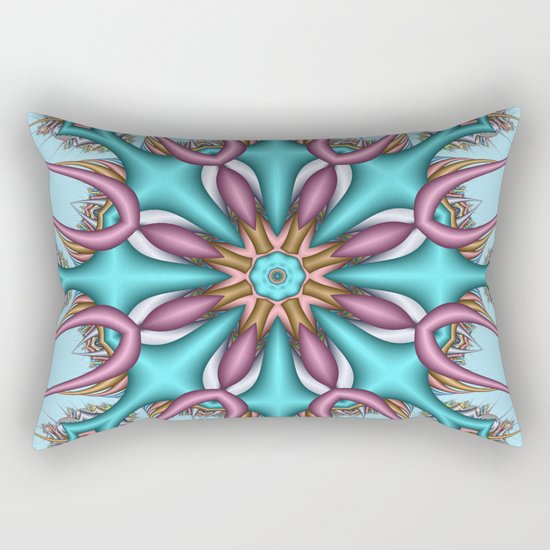 Pastel Pattern Kaleidoscope with optical effects Rectangular Pillow