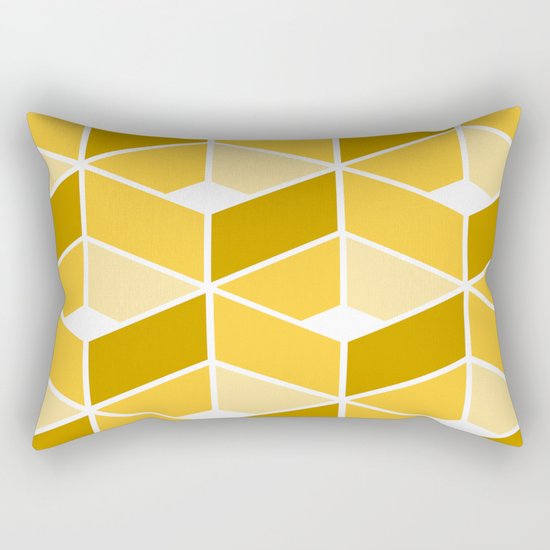 Simple Pattern Yellow Rectangular Pillow