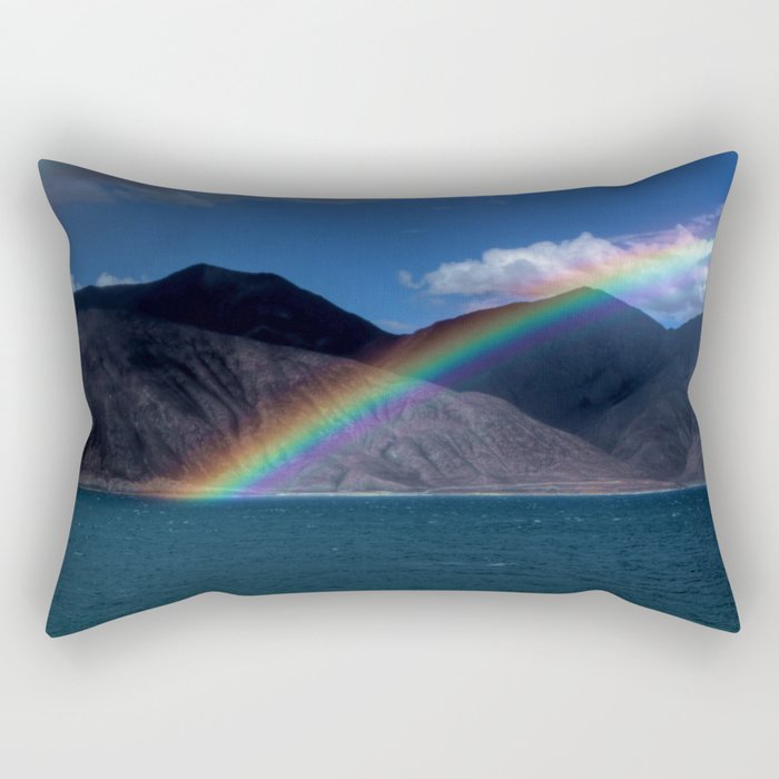The Rainbow at Pangong! Rectangular Pillow