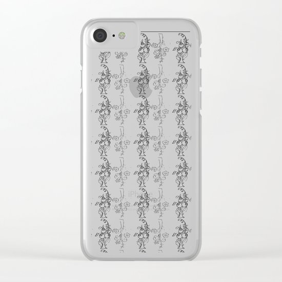 trees in this pattern Clear iPhone Case