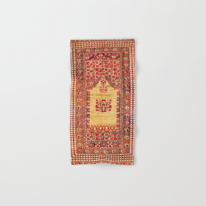Ghiordes West Anatolian Niche Carpet Print Hand & Bath Towel