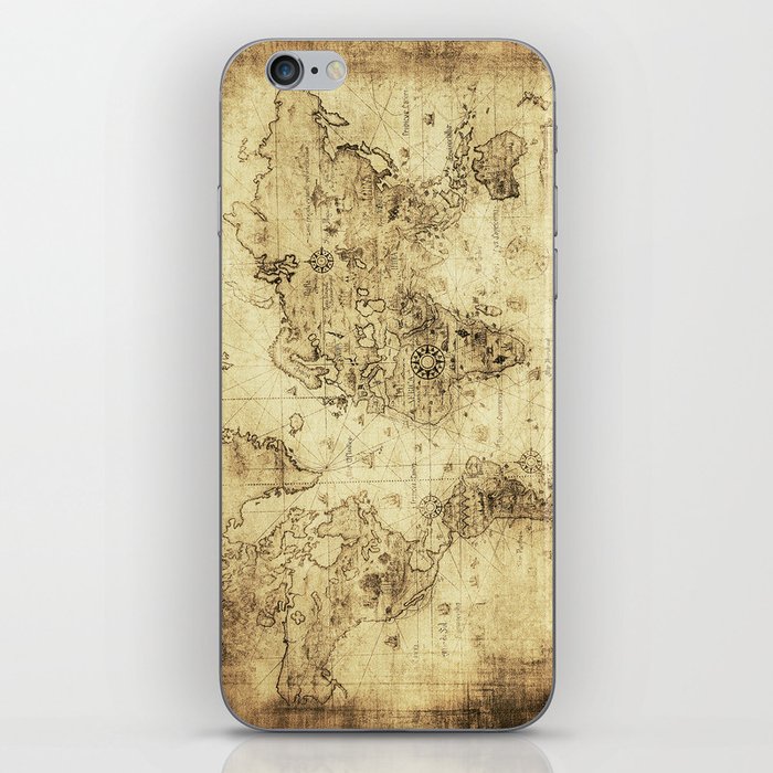 Old World map iPhone Skin