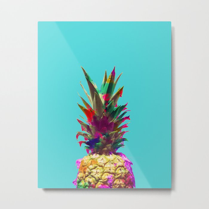 Colorful pineapple Metal Print