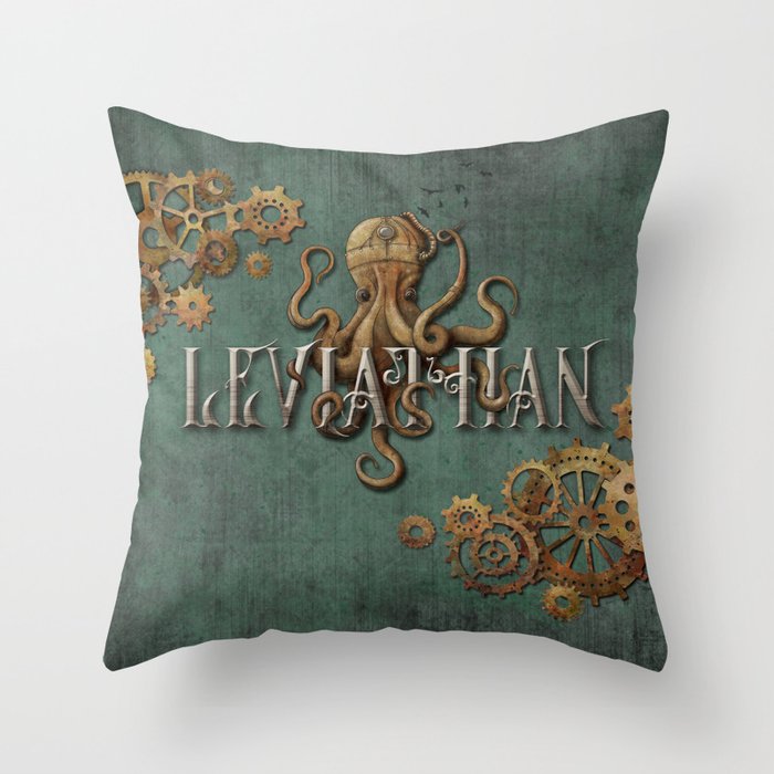 Steampunk throw on sale pillows