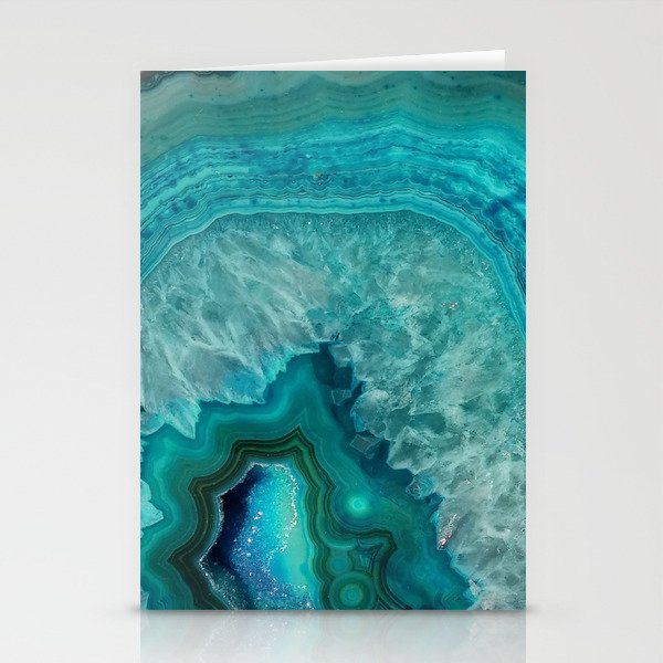 Teal Agate Stationery Cards