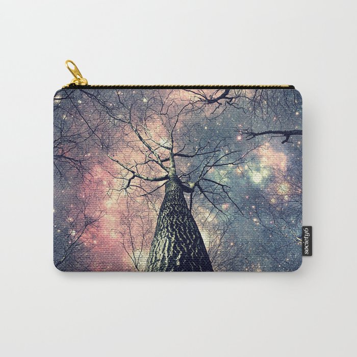 Wintry Trees Galaxy Skies Carry-All Pouch