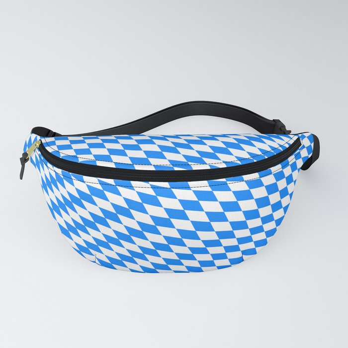 Bavarian Blue and White Diamond Flag Pattern Fanny Pack