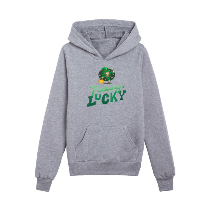 st patricks day text, Feeling lucky quote, Design. Kids Pullover Hoodie