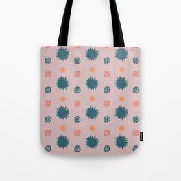 Sunny pattern with green and old pink Tote Bag