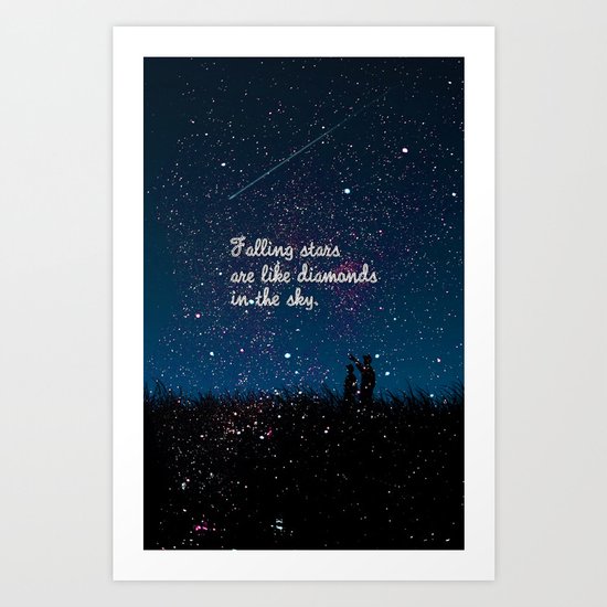 FALLING STARS Art Print