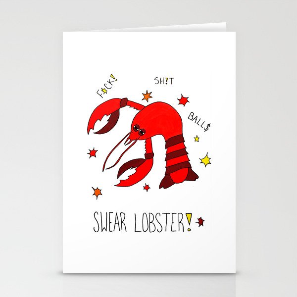 Swear Lobster Stationery Cards