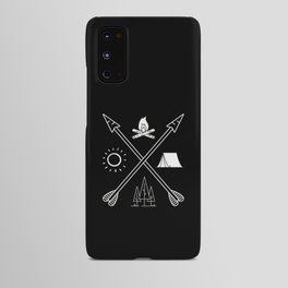 CAMPING ADVENTURE ARROWS AND CAMPFIRE DESIGN Android Case