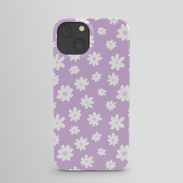 Daisy Pattern (lavender/white) iPhone Case
