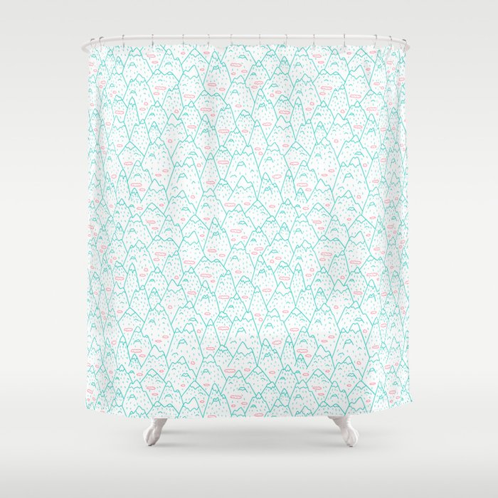 Sequence 36 Mountains Shower Curtain