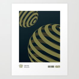 Poster 021 Art Print | Blenderbottle, Digital, Graphicdesign, Pop Art, Geometric, Pattern, Ball, Sphere 