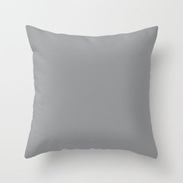 Ultimate Gray Solid Color PANTONE 17-5104 2022 Autumn/Winter Key Color - Shade - Hue - Colour Throw Pillow