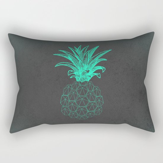 pineapple got the blues Rectangular Pillow