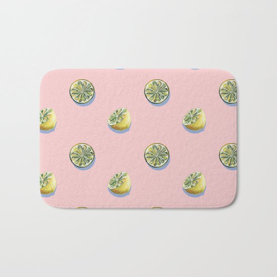 Lemon Pattern Bath Mat