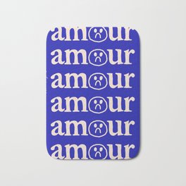 l'amour en bleu Bath Mat | Typography, Amour, Font, Type, Pattern, French, Sadness, Street Art, Home, Digital 