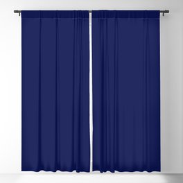 Classic Navy Blue Solid Color Blackout Curtain