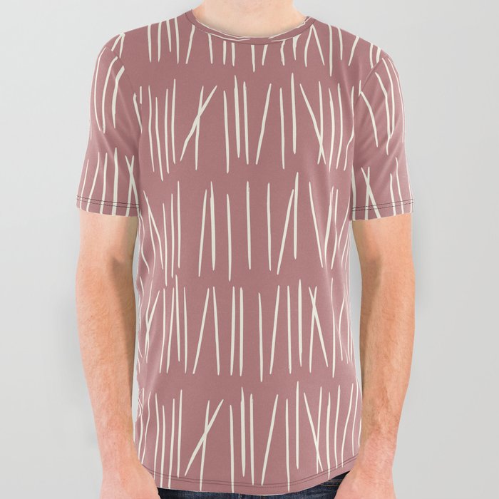 Fiddlesticks Red Tilted All Over Graphic Tee